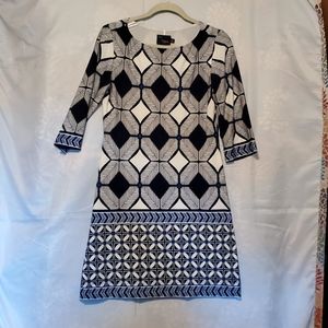 Just Taylor navy and white size 4 dress
